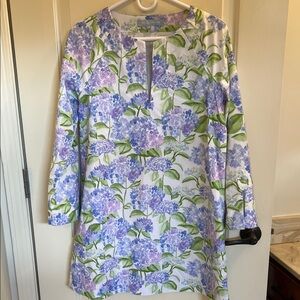 Hill House Floral Long Sleeve Dress - Purple and Green